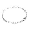 Sterling Silver Light Rolo Chain Charm Bracelet - 7.5 Inches - Adult