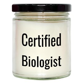 Certified Biologist Gifts Graduation Unique Vanilla Soy Candles Gifts from Family Friends to Biologist