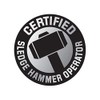fagraphix Sledge Hammer Operator Sticker Decal Self Adhesive Laborer 4.00"