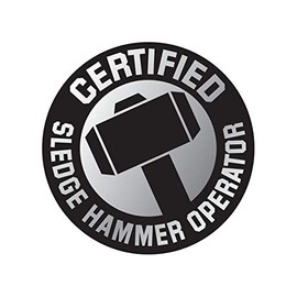 fagraphix Sledge Hammer Operator Sticker Decal Self Adhesive Laborer 4.00" Wide