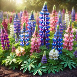 Lupin Dwarf Mix Seeds – Lupinus Polyphyllus | Perennial | Compact, Vibrant Blooms for Borders & Containers