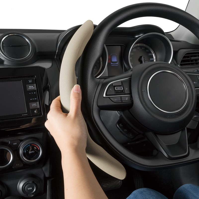 Bonform 6930-15BE Steering Wheel Cover, QK Dimple Leather, Easy to