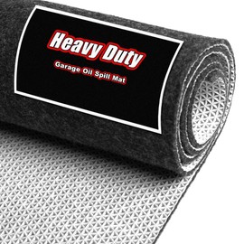 deepredcoast Oil Spill Mat, Garage Floor Mat for Garage & Workshop, 64″×32″ Reusable Floor Protector, Waterproof with Non‑Slip Rubber Backing, High‑Absorbency.