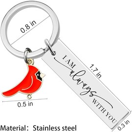 Axmerdal Travel Prayer Keychain Birthday Christmas Gift for Travelers (Cardinal bird)