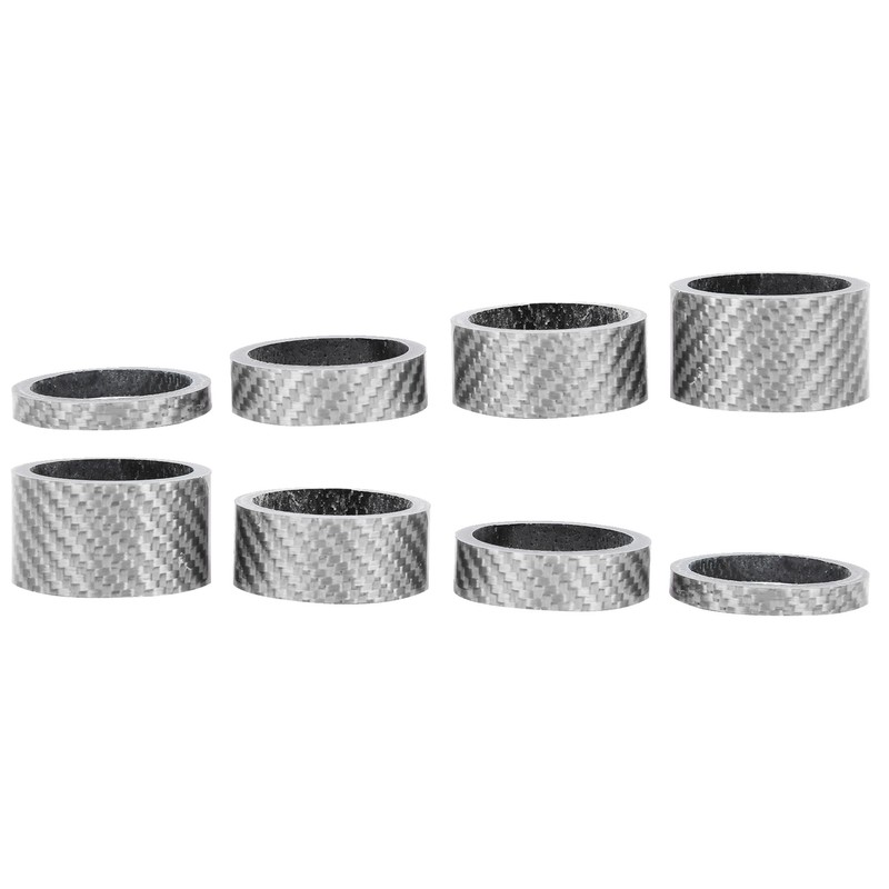 2 Set Carbon Fiber 5/10/15/20mm Bicycle Headset Front Fork Spacer