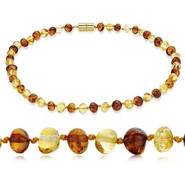 Natural Amber Necklace Real Baltic Amber (35 cm) Amberta®, amber, Amber