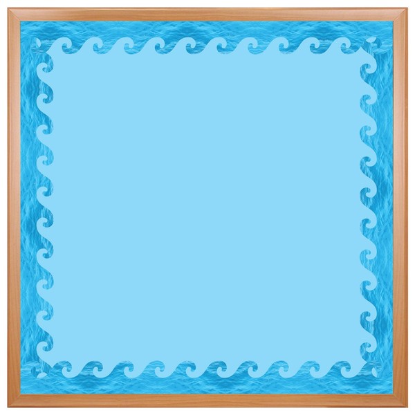 Hygloss Products Ocean Waves Die-Cut Bulletin Board Border – Classroom Decoration – 3 x 36 Inch, 12 Pack (33657)