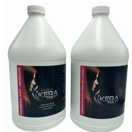 KERA FRUIT Combo Cirugia Capilar- Keratina kera fruit  Anti Frizz 3.7 litros + Shampoo Usa - Galon Keratina KeraFruit