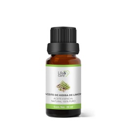 Life&care | Aceite esencial de aromaterapia hierba de limón grado terapéutico 100% natural puro