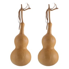 STOBOK 2Pcs Natural Gourd Shape Ornament Chinese Natural Gourd Dried Gour Ornament Decorative Gourd Desktop Gourd Type Pendant DIY Crafts Photography Props New Year Gifts