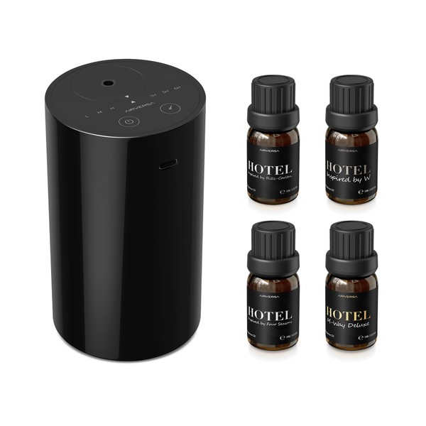 Airversa Waterless Essential Oil Diffuser Starter Kit with 4 x