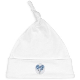 Azeeda 'Sprig of Forget Me Nots' Baby Beanie Hat (BH00032415) White