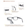 HEEYYOK 4-Pack Reading Glasses Men 2.50,Large Square Readers,Rectangular Frame?Oversized Comfort