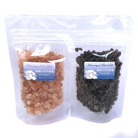 Edible Himalayan Rock Salt, Trial 2 Types, Black & Rose Salt for Mills, Safe and Safe, Tested Edible Himalayan Salt 2.6 oz (75 g) Each