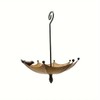 AIMALL Outdoor Metal Bird Feeder Umbrella Shaped Hanging Garden Birdbath