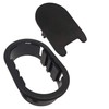 Oval Plastic Desk Grommet - Black
