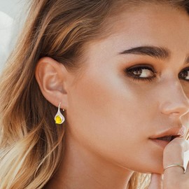 Teardrop Hook Earrings for Women Fashion Hypoallergenic Jewelry 925 Sterling Silver, Sterling Silver