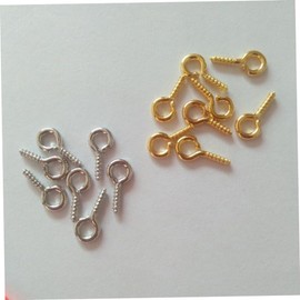 Operitacx Screw Eye Pin Set 300pcs Mini Gold Screw Pins Jewelry Making Chain Findings