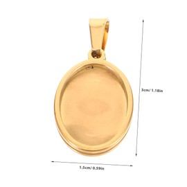 DOITOOL 5pcs Pendant Base Jewelry Tray Blank Pendant Tray Blank Tray Bezel Pendant Jewelry Pendant Tray Pendant Trays for Crafts Pendant Trays Jewelry Making Tray Golden Stainless Steel