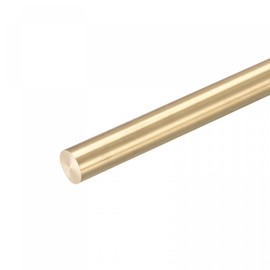 sourcing map Brass Rod,Brass Solid Round Rod 10mm Diameter 300mm Length Lathe Bar Stock for RC Model DIY Craft Pack of 1