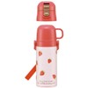 Skater SKDC3 Children's Water Bottle, 2-Way Direct Drinking Cup, Strawberry,