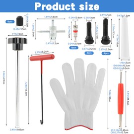 Trasylph Quick Change Tire Valve Tool Kit, Tire Valve Stem Installation Tool Without Tire-Removal, with TR413/TR414, for Cars Motorcycles Lawn Mowers ATVs(Color:as Shown)
