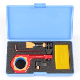 iSHOXS BullBar 3D 34 Action Cam Bicycle Handlebar Mount Professional Aluminium Holder Suitable for GoPro Hero and Compatible Cameras Tube Diameter 30-34 mm Red