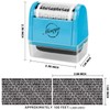 Miseyo Wide Identity Theft Protection Roller Stamp Set - Blue