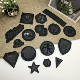 CYWQZZ 20 Pieces Iron on Patches Black Embroidered Appliques Stickers Patches Embroidered Fabric Iron on Sew on Patches for Clothes Hat Jeans