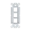 Kenuco Decora Wall Plate Keystone Insert (20 Pack, 3 Port)