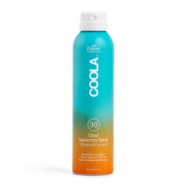 COOLA COOLA Organic Sunscreen SPF 30 Sunblock Spray, Dermatologist Tested Skin Care for Daily Protection, Vegan and Gluten Free, Tropical Coconut, 6 Fl Oz