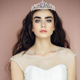 AQOKKA Birthday Crown and Sash for Women Birthday Queen Sash & Glitter Rhinestone Tiara Set Women Crystal Hair Accessories Party Supplies Birthday Decoration for Girls