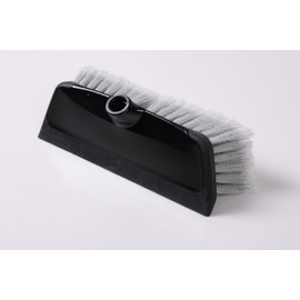 NAVAPAL 11-inch Scrub Car Wash Brush with Built-in Rubber Squeegee & Rubber Bumper | Soft Bristles Wash Car, Truck, RV, Boat, Solar Panel, Floor | Prevents Scratches | Twists on 3/4-inch Acme Pole