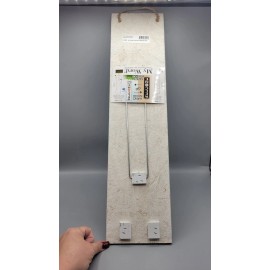 Myword! Stand Out Tall Hanging Standing Sign "Home Green Wreath" 24"x6"