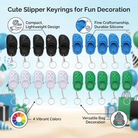 Llavero con Dije de Zapatilla de Silicona, Llaveros para Zapatos con Colores Surtidos, 20 Piezas para la Mayoría de Escenarios, Accesorios para Niños y Adultos