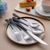 MDEALY 20-Piece Black Silverware Set for 4, 18/0 Stainless Steel
