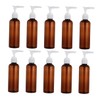 Healeved 10pcs Eco-Friendly Travel Shampoo Bottles Pump Dispenser Lotion Bottle