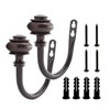 2 Pack Curtain Holdback Hooks, ULIFESTAR U-Shaped Hook Wall Mounted