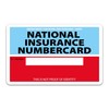 Custom Printed Replacement National Insurance Number Card Hard Plastic Card