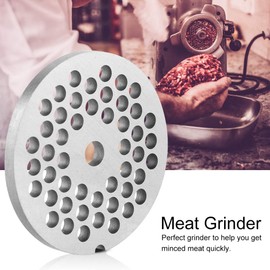 Meat Grinder, Meat Grinder Disc, Alloy Meat Mincer Crusher Replacement Plate Disc with 3mm 5mm 8mm Holes to Choose, Easy to and Dishwater Safe(5mm Hole)