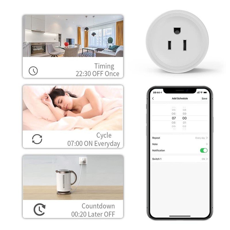 Sparkleiot Smart Plug Compatible withHomeKit Electric Outlet Switch Socket Voice