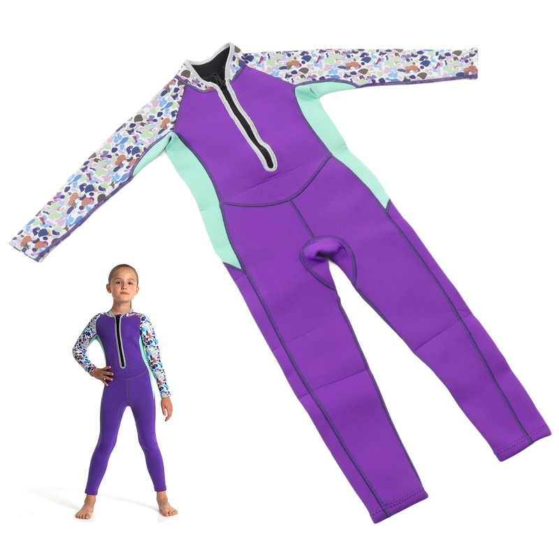 Kids Wetsuit 2.5mm Neoprene Long Sleeve Soft Elastic Thermal Toddler