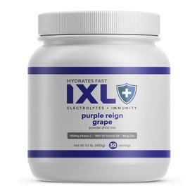 iXL Electrolytes + Immunity Hydration Drink Mix – Purple Reign Grape, Immune Booster with Potassium & Amino Acids, Healthcare Supplement Powder