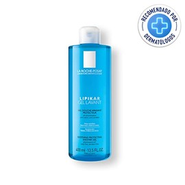 La Roche-Posay Lipikar Gel Lavant, Gel de Ducha con Niacinamida para Piel Sensible, Limpiador Suave para Rostro y Cuerpo para Todas las Pieles, 400 ml
