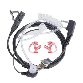 Air Earpiece Throat Mic Air Tube Earpiece Headset + Medium Repalcement Soft Silicone Ear Buds Earmolds.