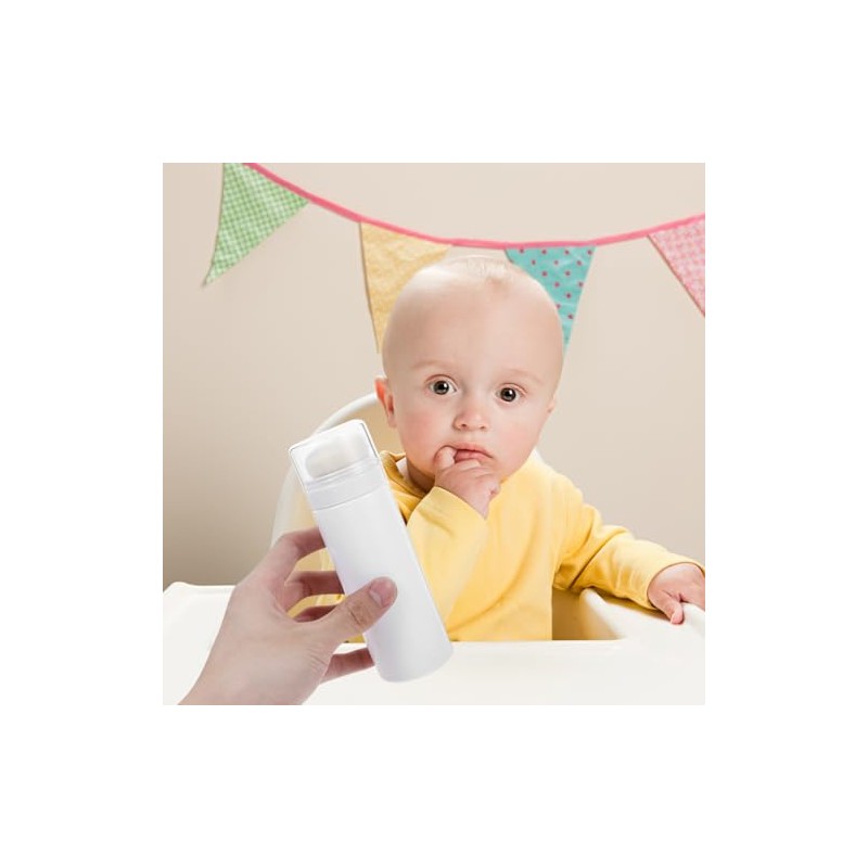 Toddmomy 2PCS Talquera Portátil Vacía 15cm Plástico Blanco