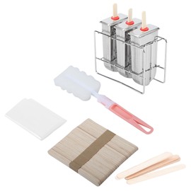 3PCS Household 304 Stainless Steel Round Head Ice Cream Mold Popsicle Mold