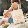 Moonworks® Shopping Bag with German Text "Ich bin jetzt fertig