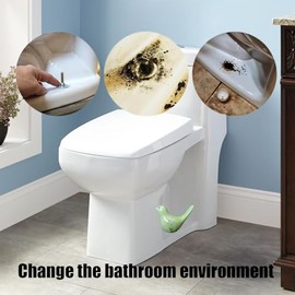 2PCS Toilet Bolt Covers Decorative, Cute Bird Toilet Screw Cover Caps, Ceramic Toilet Bolt Caps Decorative, Funny Bathroom Accessories, No Tools Easy Installation Bathroom Decor (Green)