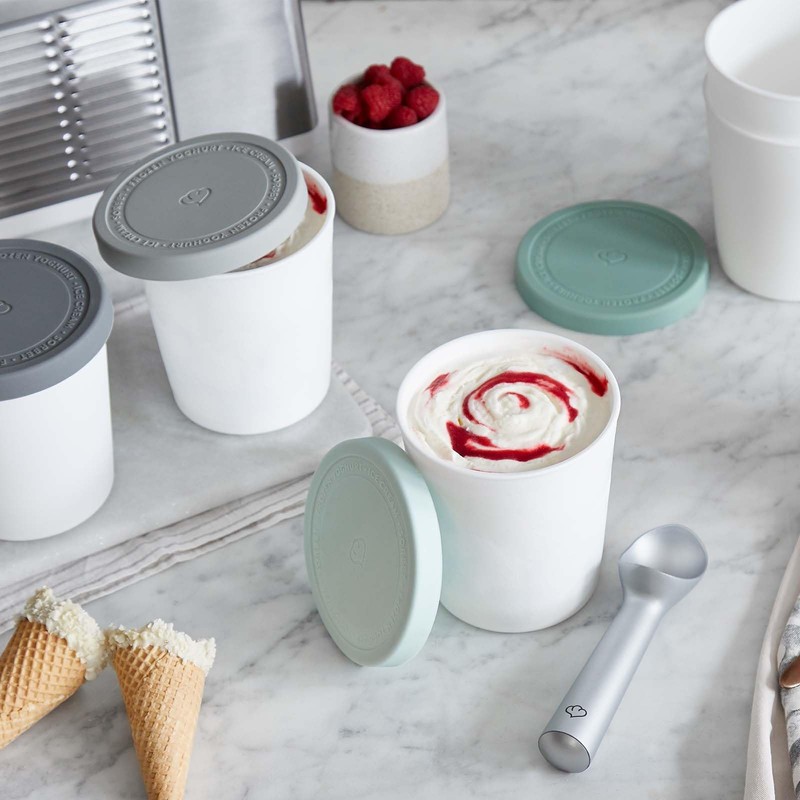 Ice Cream Containers 1L, Set of 2, Ice Cream Tubs